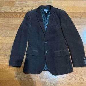 H&M Brown Corduroy Blazer Jacket Mens Sz 36R Single Breast 2 Button Preppy Class